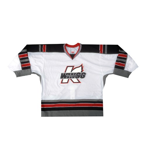 Custom ECHL Kalamazoo Wings Authentic Hockey Jersey Red